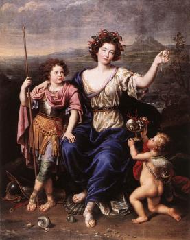 皮埃爾 明雅爾 The Marquise de Seignelay and Two of her Children